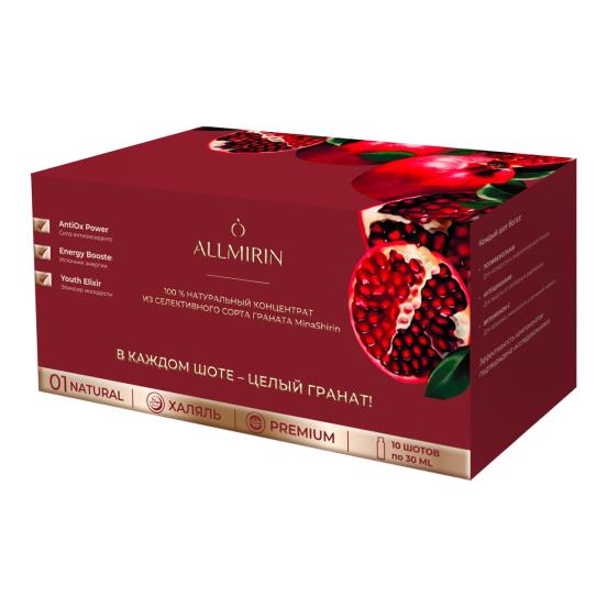 ALLMIRIN 01 NATURAL — упаковка 10 шотов по 30 мл