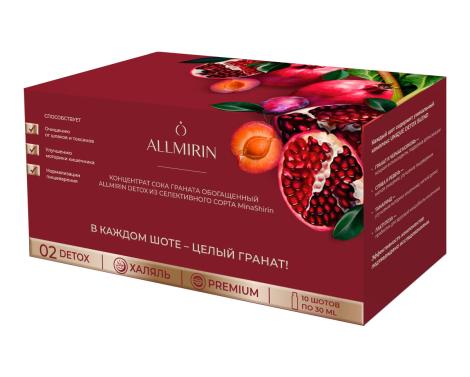 ALLMIRIN 02 DETOX, 10 шотов по 30 мл